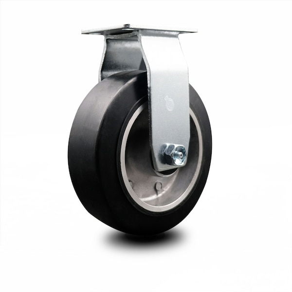 6 Inch Rubber on Aluminum Wheel Rigid Caster with Ball Bearing SCC